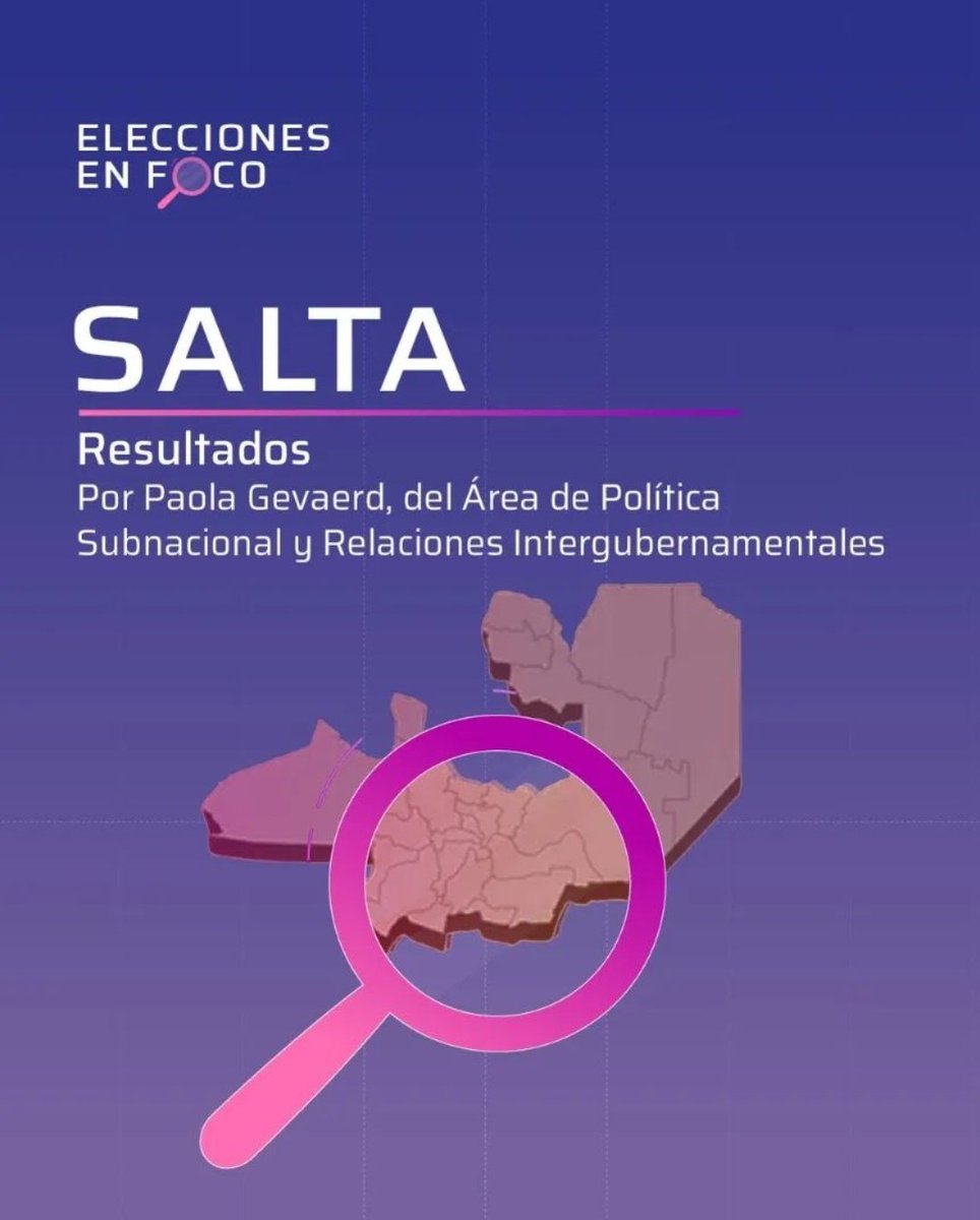 PolSubnacional's tweet photo. ¿Ya viste los resultados de las elecciones del domingo en Salta?

👇Acá el análisis de Paola Gevaerd
 https://t.co/GG2ItZ3rDI https://t.co/0Dg1yyPx5n