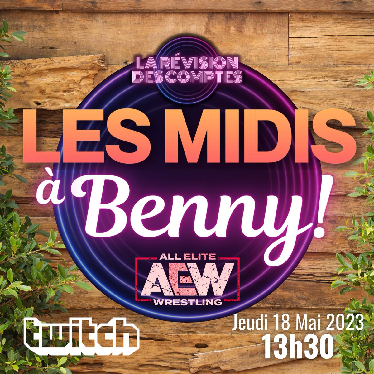 BennyIsMoney's tweet photo. En mode estival, pas de Révision des Comptes ce soir, mais on se retrouve demain pour la première des Midis à Benny! #AEWDynamite, #AEWRampage et la grande nouvelle #AEWCollision! Les lignes seront ouvertes! Venez me jaser dès 13h30 sur Twitch!!! https://t.co/VBn31irurd https://t.co/ValqP6NDys