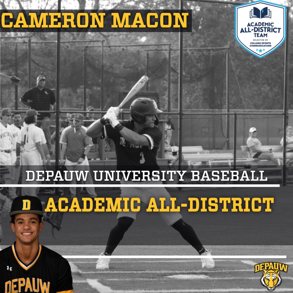 DePauwAthletics's tweet photo. The @CollSportsComm All-District honorees were announced this week congratulations to the four @DePauwBaseball members for earning this honor! 
🧵3/3
#TeamDePauw #d3baseball https://t.co/y5f0S9G6Hh