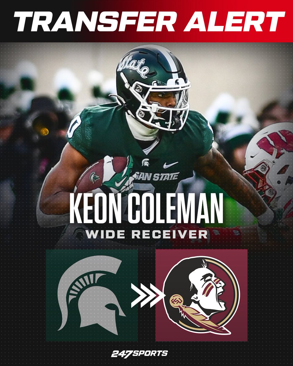 PACK THE UHAUL TRUCK!

4 ⭐️ WR transfer Keon Coleman is transferring to Florida State

Mike Norvell is the portal king 👑

247sports.com/college/florid…
