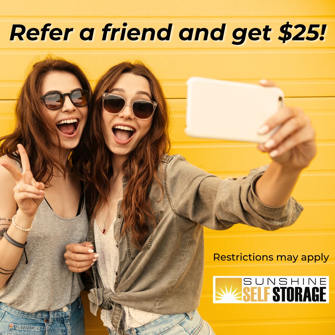 StorageSunshine's tweet image. Check out this great deal! Visit your local Sunshine Self Storage today

Based on availability; size limits and other restrictions may apply.
#Sunshine #Blog #SelfStorage #SunshineSelfStorage #Storage #StorageWars #StorageBlog #Moving #Budget