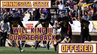 thatboy_Will10's tweet photo. Grateful to receive an offer from powerhouse Minnesota State!! #LFG 🐂🟣🟡 @CoachCrissup https://t.co/gkpW6jTDKj