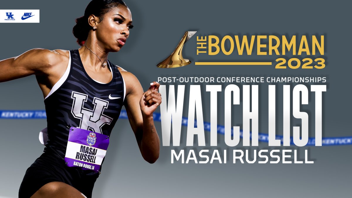 .@masai_russell once again has been named to the latest @thebowerman watchlist.

📰: bit.ly/3Mg5O5v

#UKTF #HurdleU