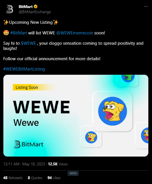 dubzyxbt's tweet photo. An exchange agreeing to list a memecoin prior to it even launching seems bullish AF 📈

Should I party now for my memecoins, or is there some downside risk I'm not thinking of? https://t.co/nj4LkGXE99
