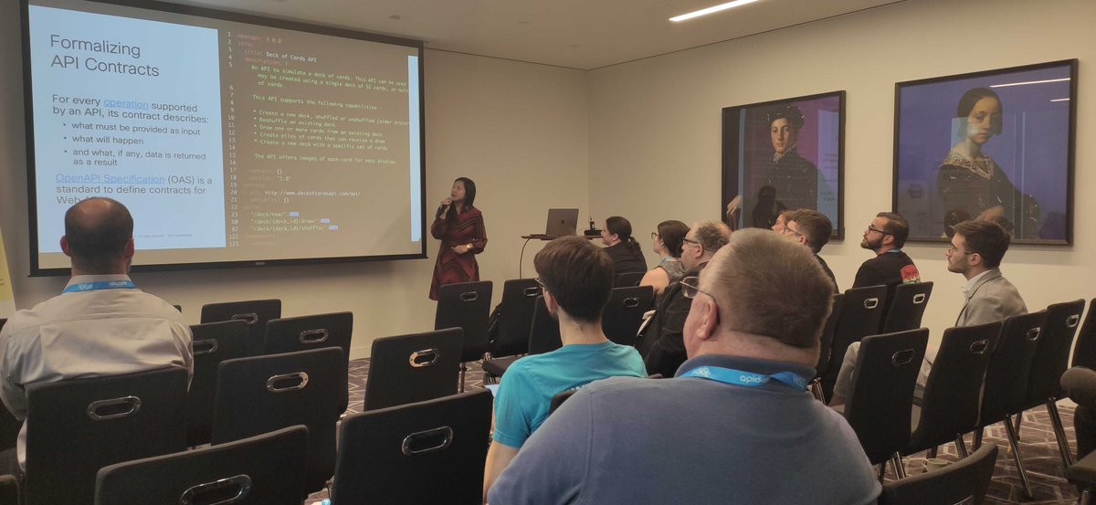 APItheDocs's tweet photo. At @APIdaysGlobal NY we continue with @AdrienneTacke from @CiscoDevNet who is now introducing "how #Cisco Engineering leverages #OAS to drive #API quality and state-of-the-art #developerexperience."
#APItheDocs #APIprogram #APIeconomy #APIdocumentation #technicalwriting https://t.co/0yKaHyKh3p