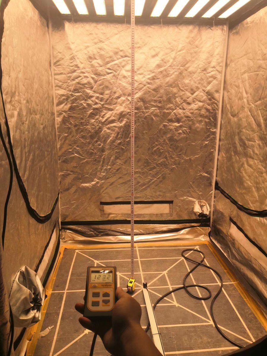 Grow4max's tweet photo. 1000w power draw Grow4Max LED 
PPFD 1232@5.5ft 
is that highest PPFD you see by far? 
https://t.co/Du7d9uOTEF 
WhatsApp:+86 177 0403 7178 https://t.co/XFUsMZ17T0