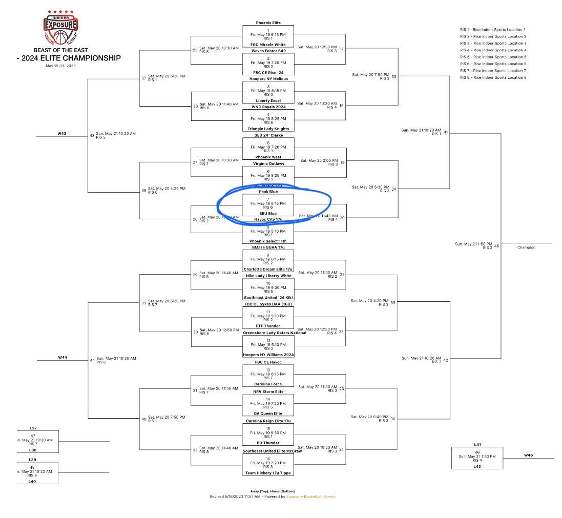 Excited to compete with my team this weekend @WeAreSEUnited (SEU BLUE) in the Beast of East @insiderexposer Tournament 

📆: 5/19/23
📍: Rise Indoor Sports
🏀: Court: 6
📺: <a href="/BallerTV/">BallerTV</a>