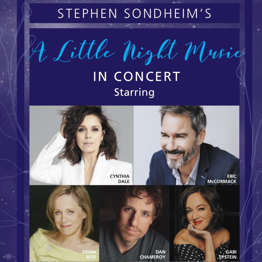 Join us this week at #KoernerHall for #StephenSondheim’s Tony Award-winning musical “A Little Night Music” featuring an all-star Canadian cast including <a href="/EricMcCormack/">Eric McCormack</a>, <a href="/CynthiaDale/">Cynthia Dale</a>, <a href="/chameroy_dan/">Dan chameroy</a> &amp; <a href="/gabi_epstein/">Gabi Epstein</a>. May 26-28 - best availability May 27 @ 3pm bit.ly/3Al1tIT