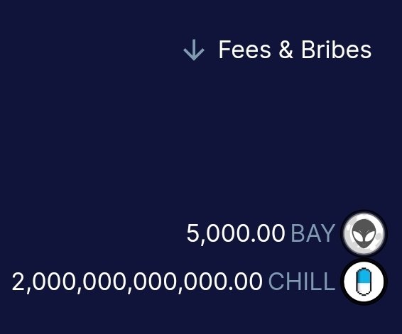 BRIBES ARE IN!!! 👽🛸✨️
We have $700 of $BAY and $150 of $CHILL up for Bribes on <a href="/Equalizer0x/">Equalizer 🌊</a>