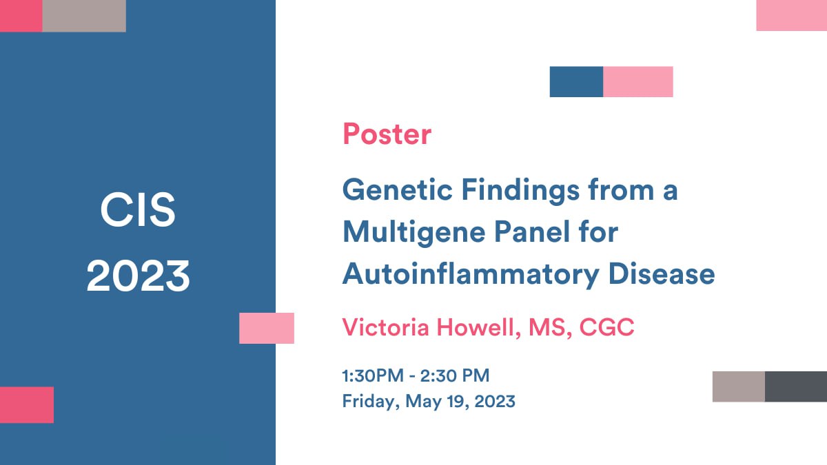 We invite you to check out our poster presentation at the <a href="/ClinImmSoc/">CIS</a> Annual Meeting in St. Louis, MO this Friday that showcases the latest advancements in genetic testing for #AutoinflammatoryDisease #CIS2023 
Read more here: blueprintgenetics.com/events/cis-202…