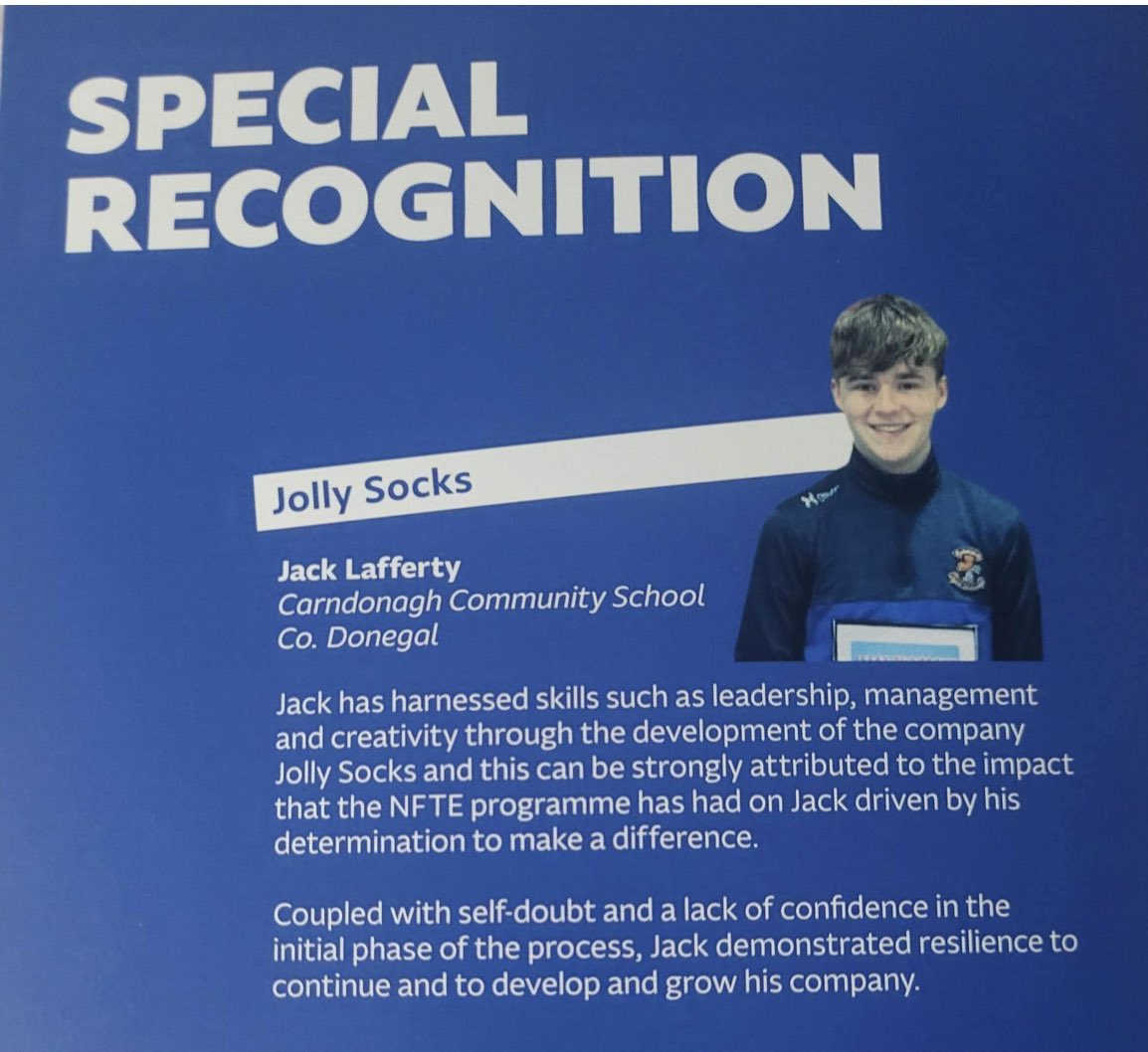 carndonaghcs's tweet photo. Well done to TY Student Jack Lafferty who has won the Special Recognition Award at the NFTE Finals. He will now go to Vienna, Austria in Sep to take part in the European Awards. 🤗 https://t.co/vShJL5ftOg