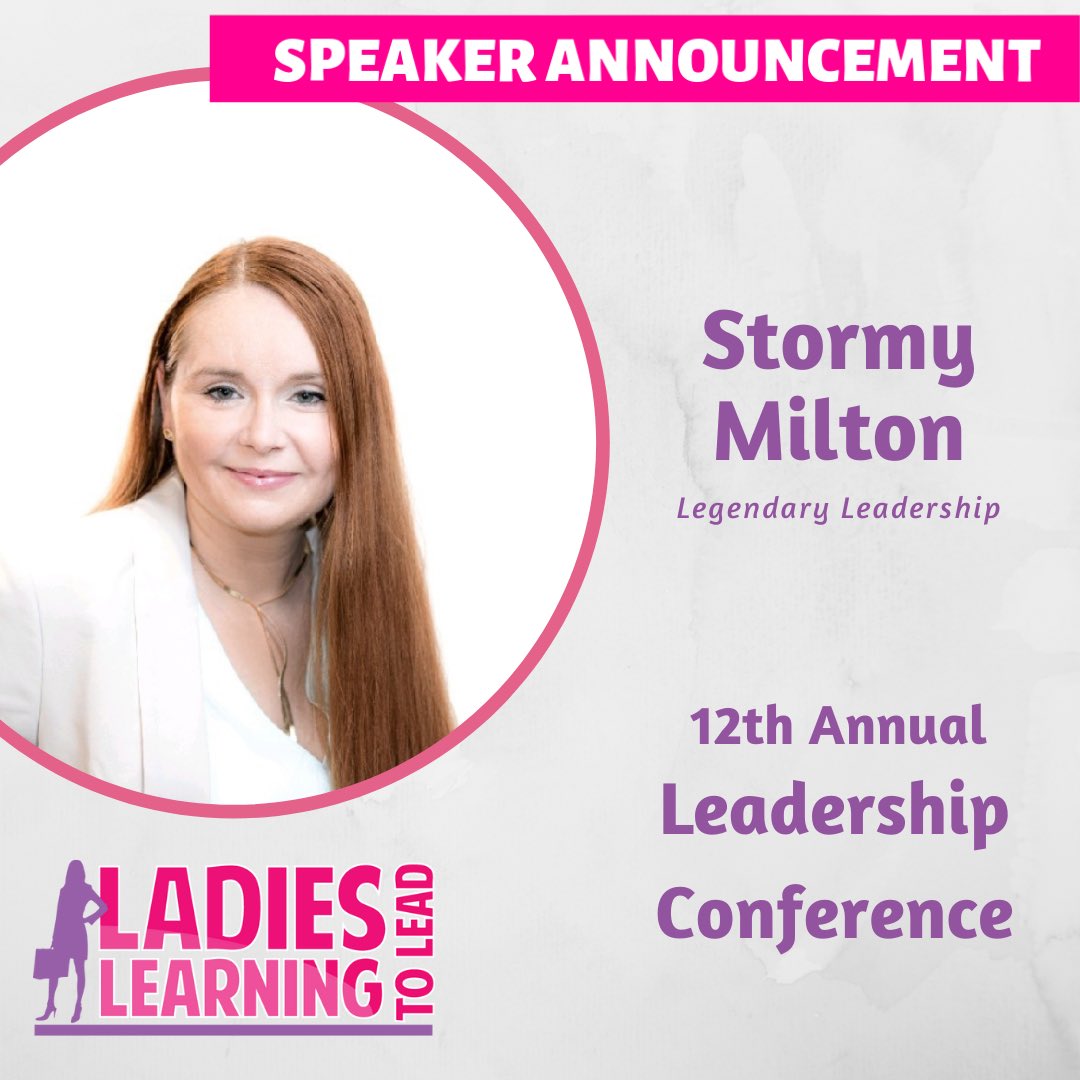 L3Ladies's tweet photo. We are so excited that Stormy Milton will serve as our Keynote Speaker for Friday night, honing her personal and professional experiences to speak to this year’s conference theme of “Legendary Leadership”. #l3conference https://t.co/djUQIy9xfH