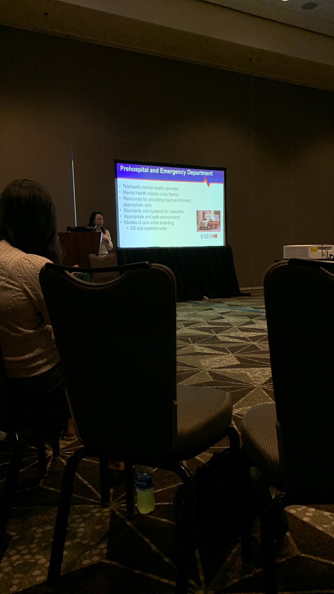gsbastedo's tweet photo. @LoisLeeMD caps off the peds mental health discussion at #saem23 with a report on advocacy and interventions on the community, prehospital, and inpatient setting

@SAEMonline @SAEM_RAMS https://t.co/OBnbkvXivs