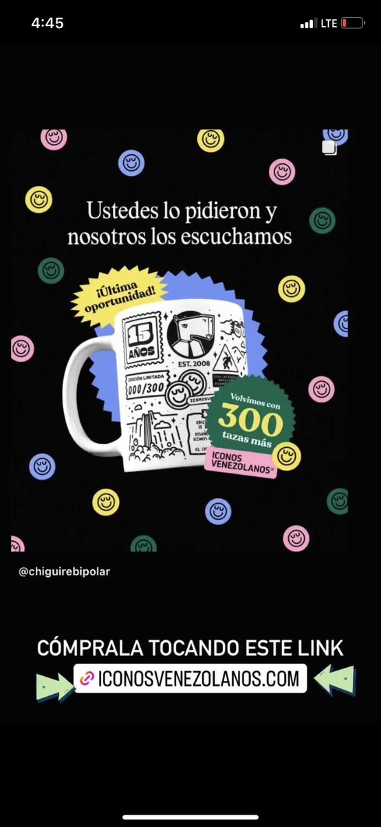 Primicia nacional y corran porque vuelan: con la parranda que tienen los <a href="/ChiguireBipolar/">El Chigüire Bipolar</a> por sus 15 años, decidieron sacar de nuevo sus tazas emblemáticas que son espectaculares. Yo casi hurto la de <a href="/eliocasale/">Elio Casale (@eliocasale en threads.net)</a> en diciembre pero me tenía pillada. <a href="/lecumberry/">Leo Martínez</a> mira esto.