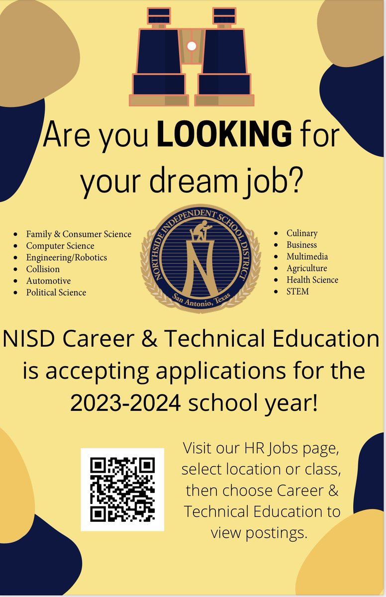 Come join our #NISDsuperiorCTE family! Please share!