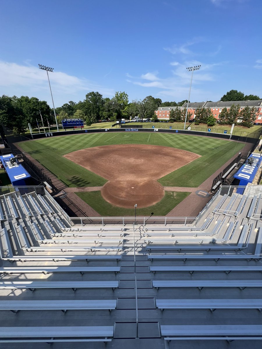 Durham Regional ready! Duke Softball Stadium is ready to welcome @DukeSOFTBALL @CharlotteSB @GoCamelsSB and @MasonSoftball #RoadToWCWS