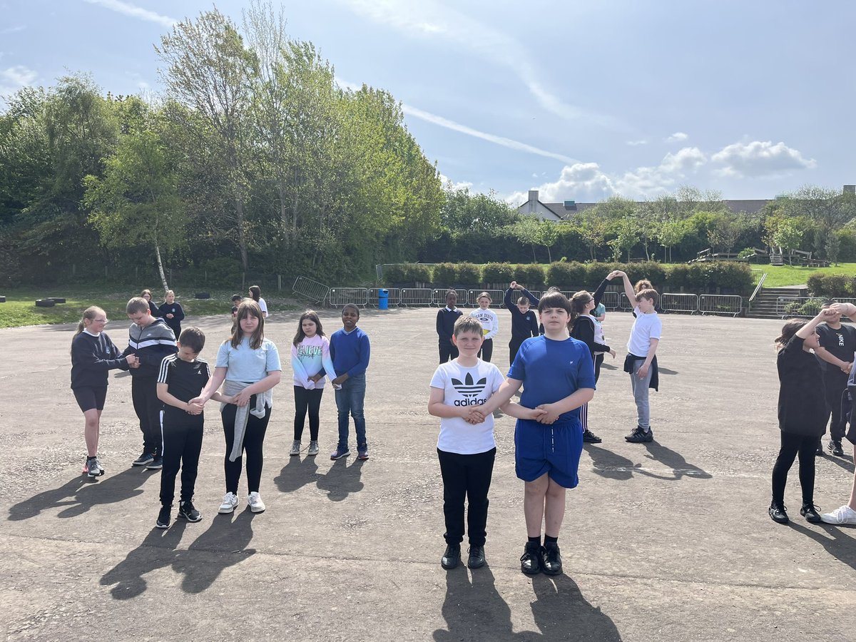 P6atCanalView's tweet photo. Our final post of the day! P6 continued to learn The Gay Gordons during ceilidh dancing 💃🕺. The children loved dancing outside. #onlyatcanalview #CVHealthWeek23 #outdoorlearning https://t.co/fiQxWnWz1a