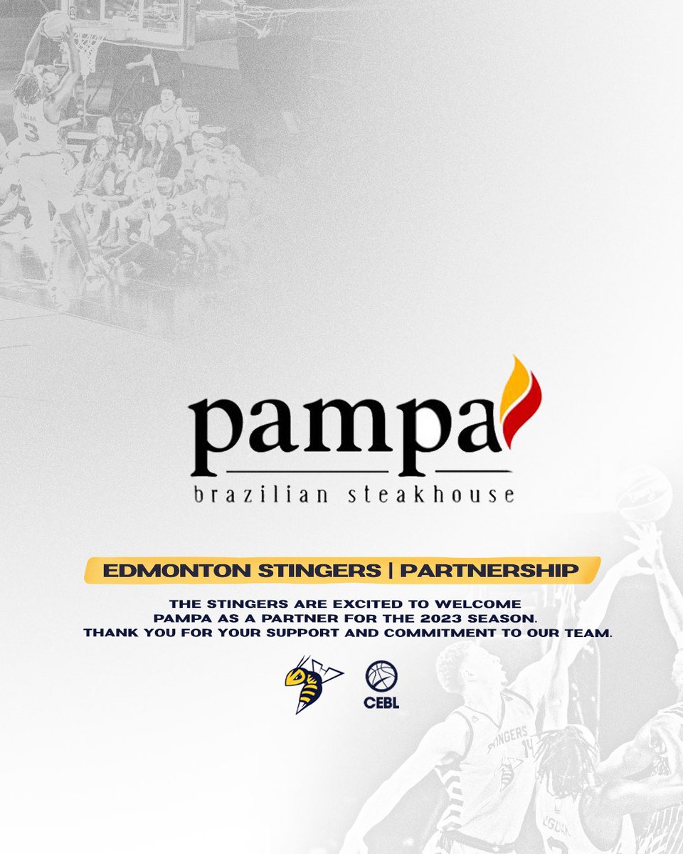 We would like to welcome <a href="/EatPampa/">Pampa Steakhouse</a> as a partner for the 2023 season! 🤝

Pampa Brazilian Steakhouse gives customers an authentic Brazilian barbecue experience with traditional tastes of Southern Brazil. Thank you for your support! 🐝

#FeelTheBuzz #OurGame