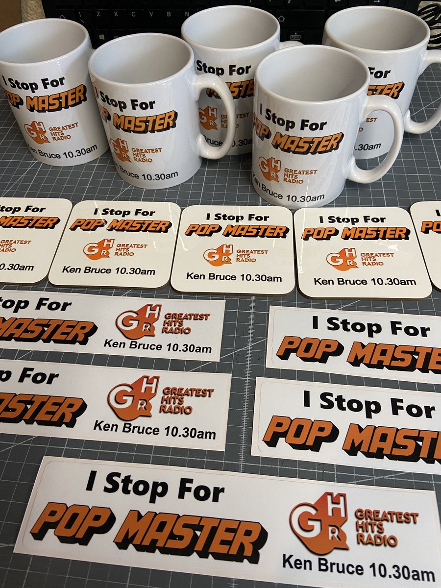 Calling all #popmaster fans. 
Looking for a gift for father's Day?
How about a popmaster mug giftset. A mug, coaster and car sticker would make any fan of <a href="/RealKenBruce/">Ken Bruce</a> overjoyed. Featuring the new home of ken <a href="/greatesthitsuk/">Greatest Hits Radio</a> weekdays from 10am #kenbruce #fathersday #gift