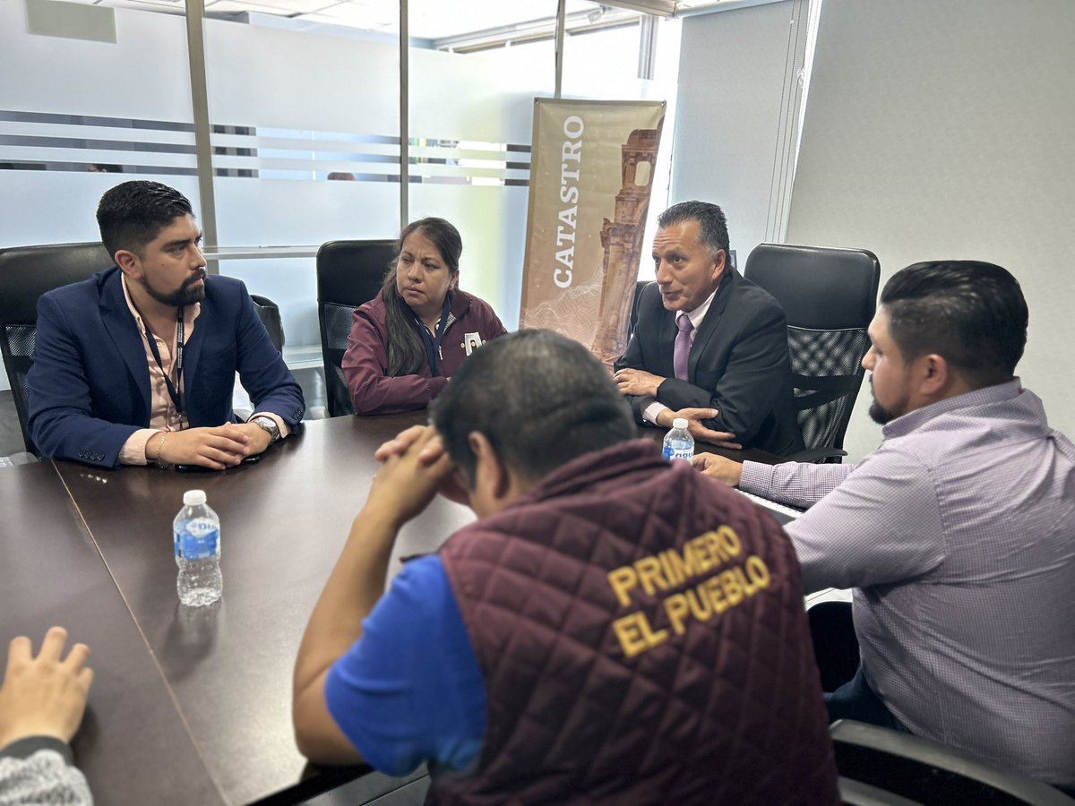 Con el municipio de Tizayuca revisamos el avance del trabajo coordinado 🤝 con nuestro Sistema de Gestión Catastral Multifinalitario que están implementando.