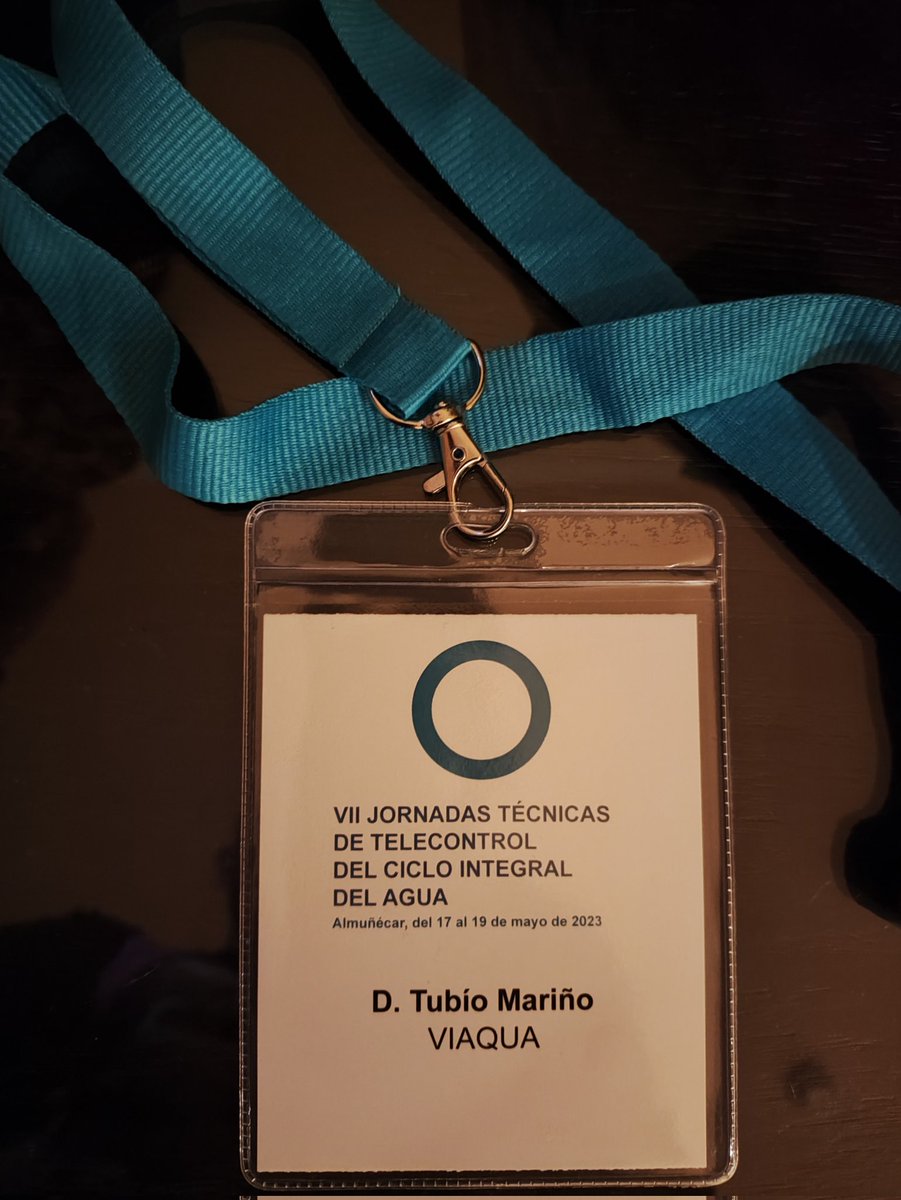 Recogida ya mi acreditación para participar mañana en las Jornadas Técnicas de Telecontrol en el Ciclo Integral del Agua organizadas por la Univ. de Granada <a href="/CanalUGR/">Universidad Granada</a> representando a @VIAQUA