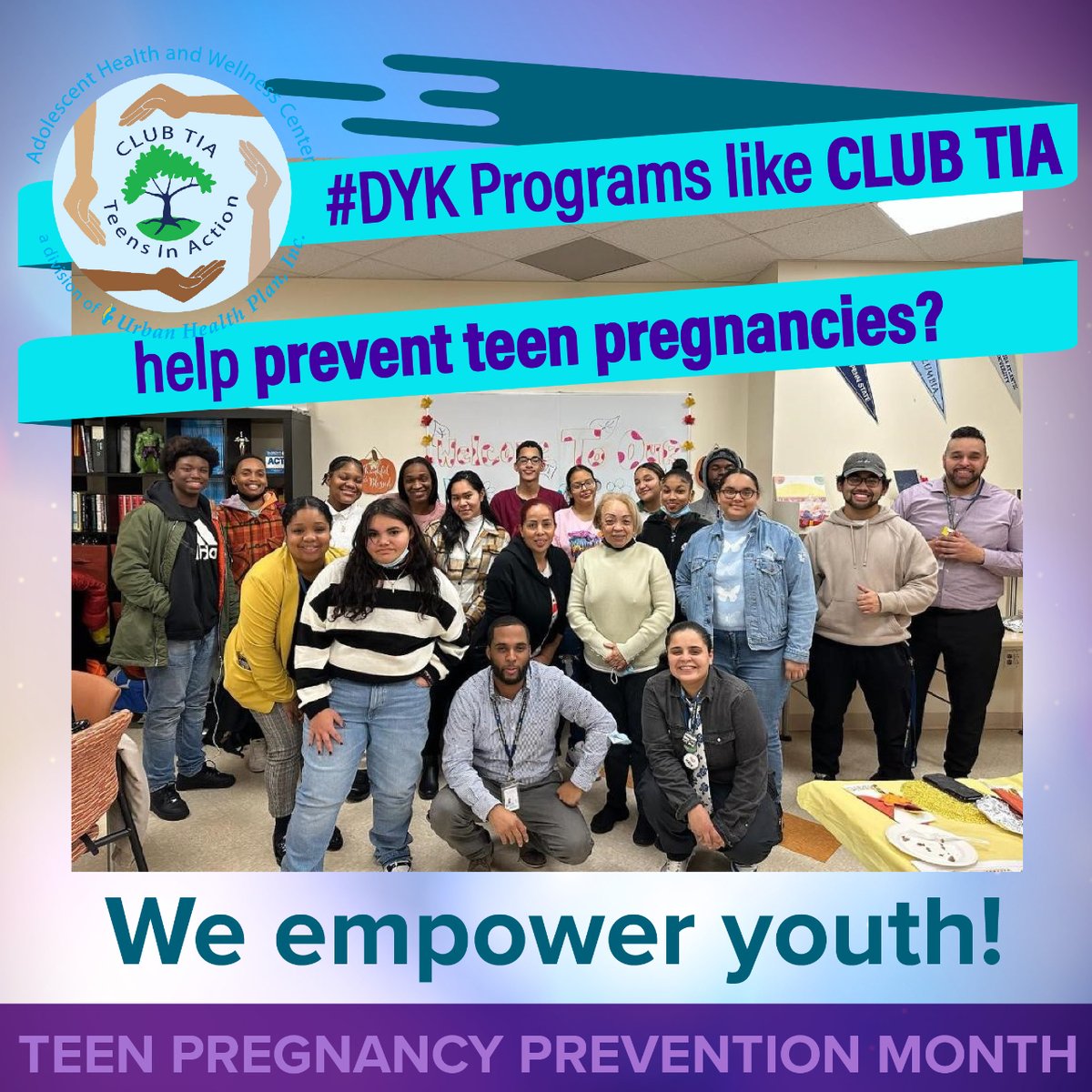 UHPClubTIA's tweet photo. At #ClubTIA, our mission is to help teens reach their full potential by promoting positive adolescent development, cultural enrichment and reducing teen pregnancies for 13 to 18-year-olds.
#TeenPregnancyPrevention #UHP4HealthierLives #CAPP https://t.co/T7P0FFSm9L