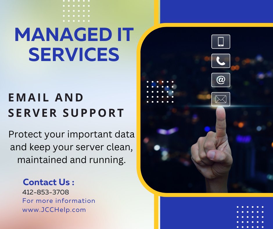JCCHelp's tweet image. MANAGED IT SERVICES - EMAIL and SERVER SUPPORT

Managing your email and server systems is very crucial as we are dealing with confidential data. 

#ManagedITServices #ManagedServicesProvider #MigrationServices #databackup #cybersecurity