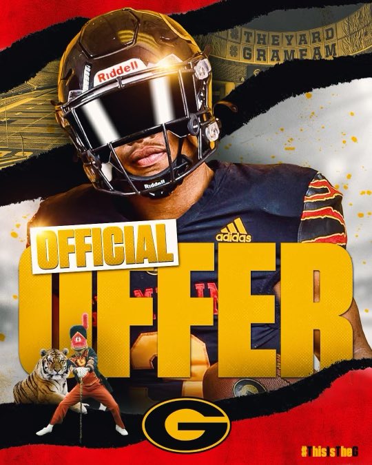 Blessed to receive my 5th offer from <a href="/GSUFootball01/">Grambling State Football 🐯</a>💛🖤‼️ #GoTigers <a href="/CoachKirby25/">KIRBY</a> <a href="/JDMitchell99/">Coach John Mitchell</a> <a href="/LionLaw21/">Kendrick Law</a> <a href="/JeritRoser/">Jerit Roser</a> <a href="/samspiegs/">Sam Spiegelman</a> <a href="/Youngbullz22/">#YoungBullz Training & Recruitment</a> <a href="/RecruitLouisian/">Recruit Louisiana™️</a>