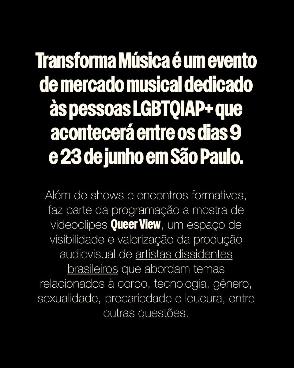 gustavokoch's tweet photo. Atenção artistas queer: inscrições abertas pra mostra de videoclipes #QueerView, parceria do Transforma Música com o @HitsPerdidos
Inscrições até 31 de maio, todas as informações neste link: https://t.co/AVjjjPGH43 https://t.co/Yb8GWQbcj3