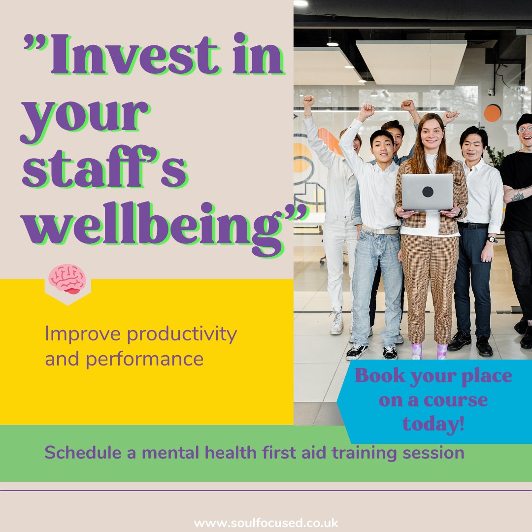 How do you make your staff feel cared for?

Book training online, or call 01702 832080 to discuss your best fit.

To book Mental Health training, click here: soulfocused.co.uk 

#mentalhealthfirstaid #essexmentalhealth #mentalhealthtraining