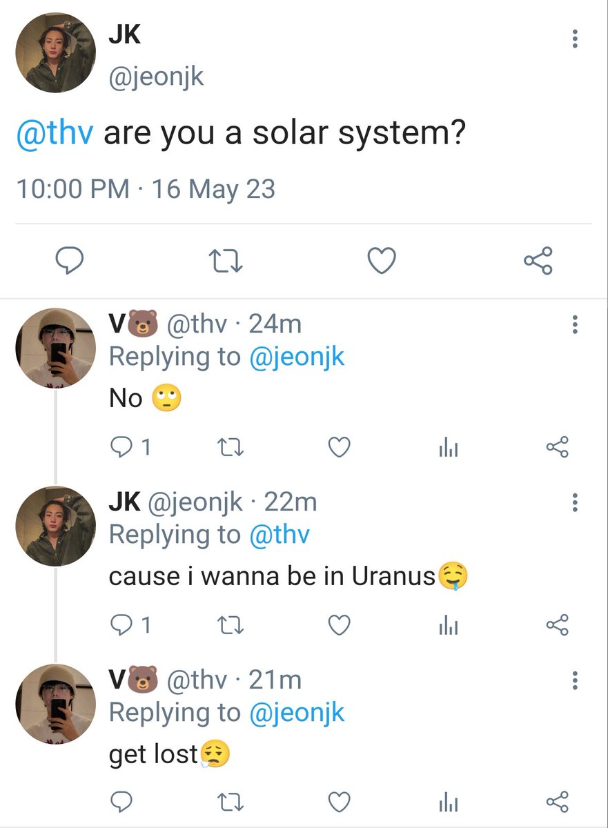 Taekooksmagic's tweet photo. A #taekookau where jungkook tries to impress his crush with the weirdest pick up lines 🔞 https://t.co/O9cMpyhKrG