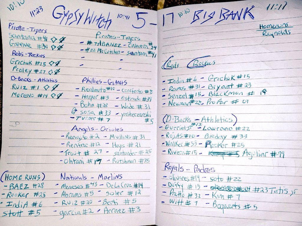 🍀 cheat sheet for today's games 5/17/2023 Gypsy&Bank 💸🔮 #GamblingTwitter #MLB #MLBTwitter