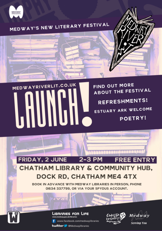Announcing Day 1 of #MedwayRiverLit - the launch at Chatham Library; followed by a 'poetry crawl' of Intra, the old High St; Kent Daydreams for young people aged 14-18; then Forward Prize winner, Caroline Bird! Friday 2 June, 2pm onwards. rb.gy/l5i59
<a href="/MedwayArts/">Medway Arts</a>