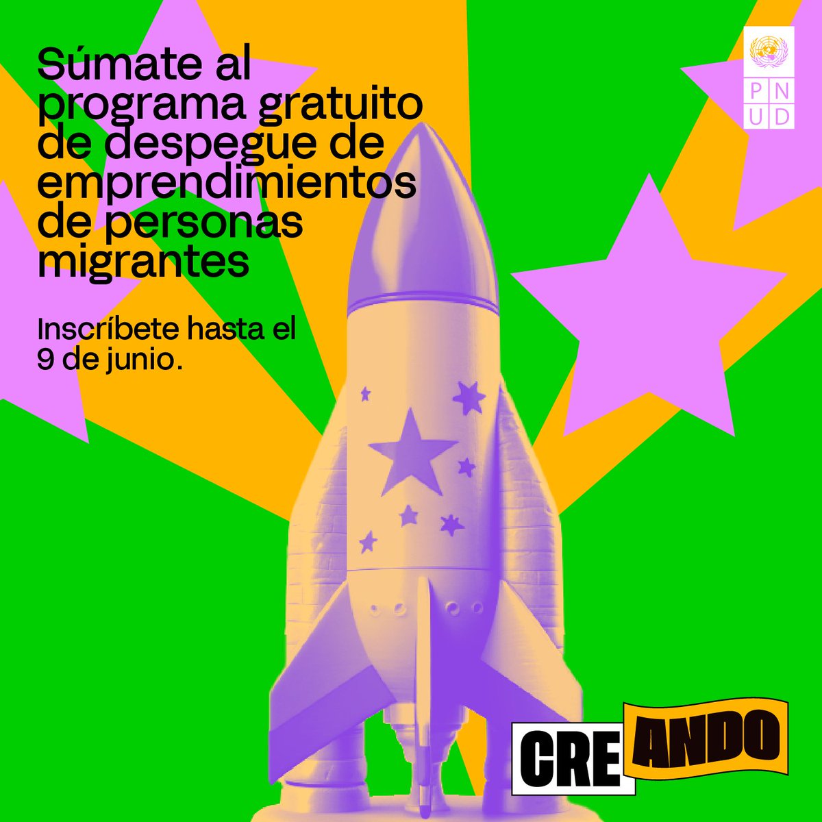 PNUDperu's tweet photo. El despegue del #TalentoMigrante es clave para la economía de Perú 🚀
En CREANDO potenciamos los emprendimientos de personas migrantes, refugiadas y de acogida. Si quieres ser parte de la nueva edición, postula aquí ➡️ https://t.co/wbavqYeojC https://t.co/mJBlQkHpwf