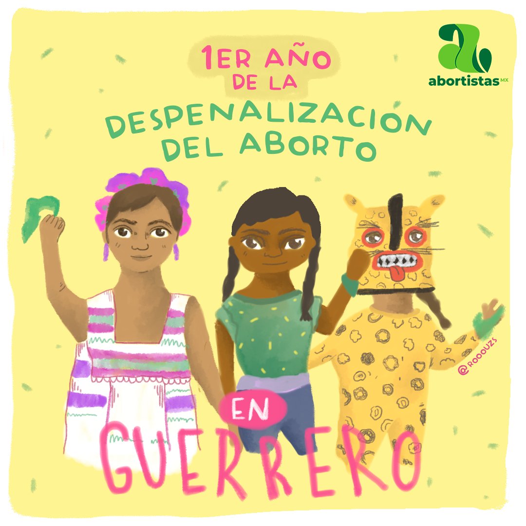 Se cumple 1 año de la despenalización del aborto en Guerrero. 💚✨

Hay mucho que celebrar y aún mucho que exigir. 

#EsLeyGuerrero #AbortoLegal #AbortoGuerrero