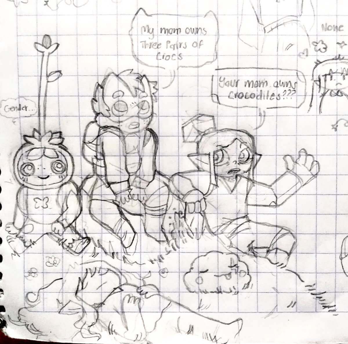 KueDrawnUnder's tweet photo. More sketches of them!! (they have plagued my mind)
#wolfboyandtheeverythingfactory https://t.co/1SOYGHXE1M