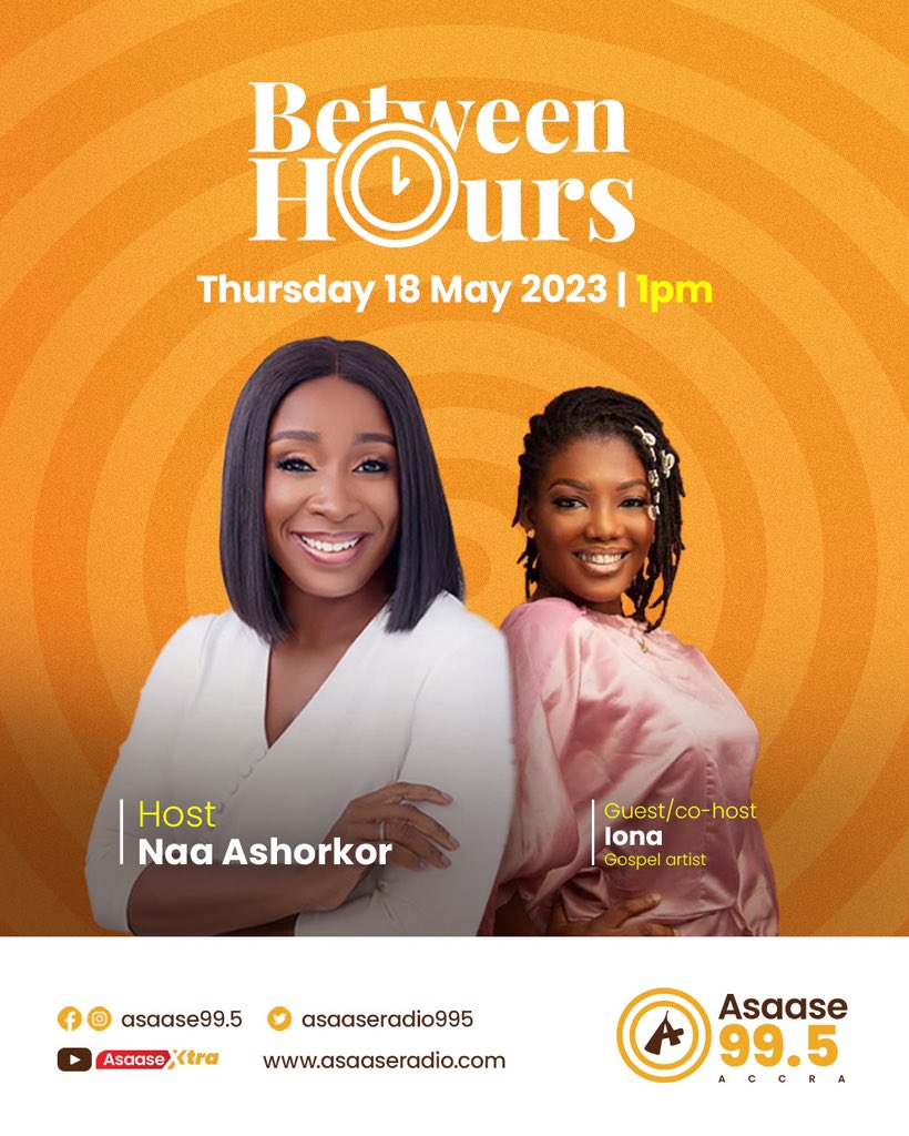 It’s #CoHostThursday tomorrow on #BetweenHours with @Naa_Ashorkor and @ionareine 😍💃🏽

Join them from 1pm. Make a date.

#AsaaseRadio