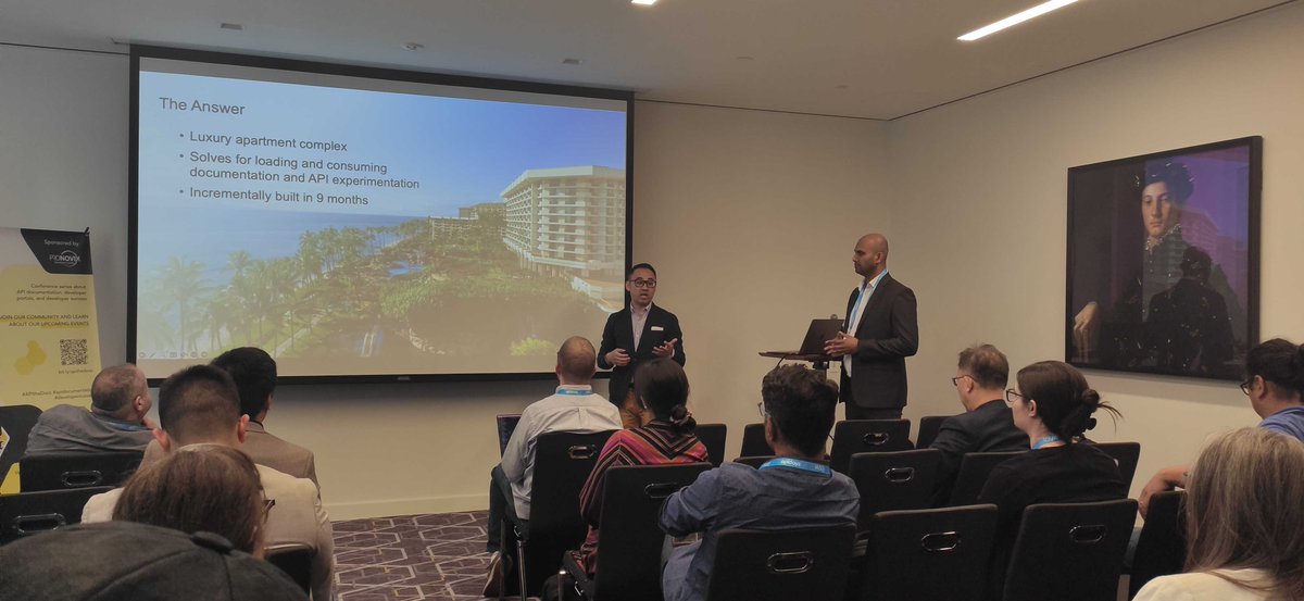 APItheDocs's tweet image. We continue at @APIdaysGlobal NY with @alvincho_work who explains @Fiserv&apos;s  process in &quot;determining the right places to start with success metrics and features through an early stage feedback back before having customers.&quot;

#APItheDocs #APIprogram #APIeconomy