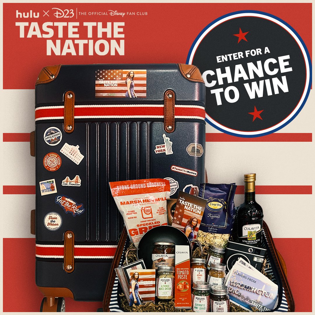 DisneyD23's tweet photo. NOW BOARDING 🎟 🗺 for a culinary adventure! Follow @DisneyD23 and retweet or comment with the hashtags #D23Hulu and #Sweepstakes to enter!

NO PUR NEC Entry ends 5/17/23 11:59PM ET. Open to 50 U.S./D.C.; 18+. Void where prohibited. Rules/odds: https://t.co/3VYYT8QZzn https://t.co/qUmhPOOIJa