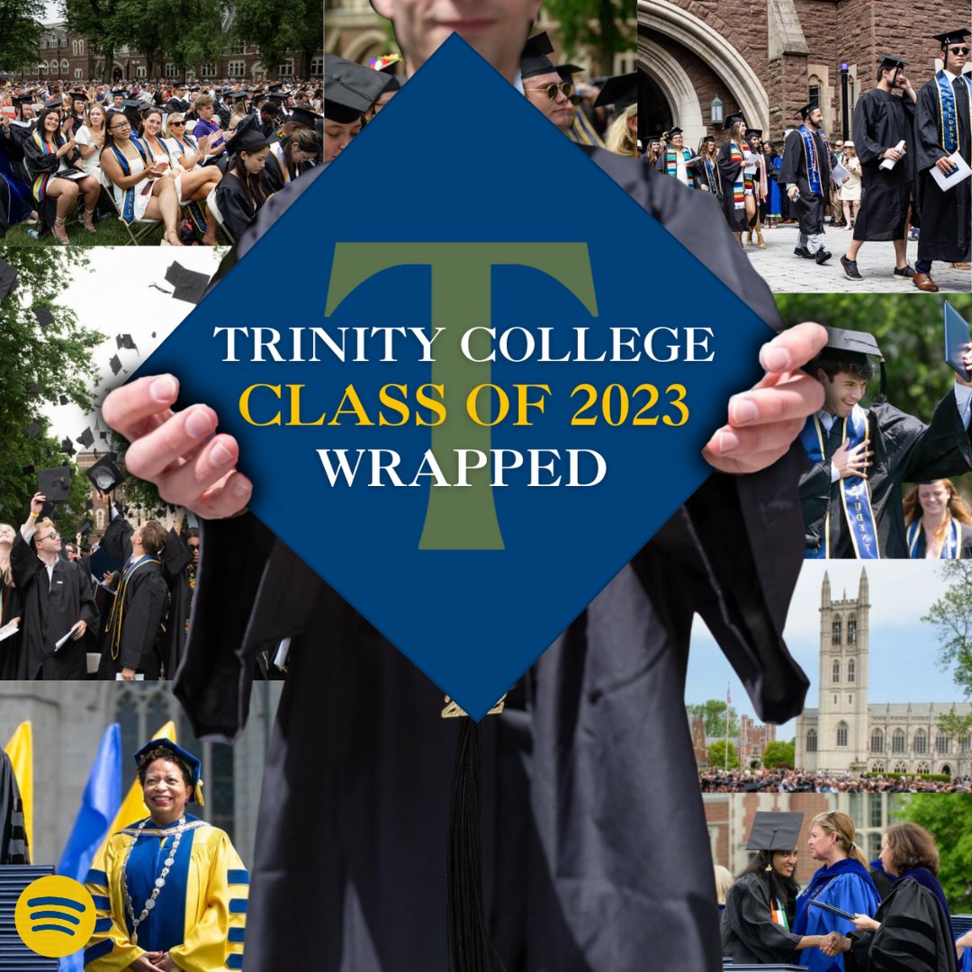 Hey, #TrinColl2023! We've got just the thing to get you in the Commencement mood–the hits from your 4 years at Trinity. 🎓

🎧➡️ bit.ly/3McktyL

#TogetherWeTrin 💙💛 #TrinGrad

Playlists are arranged by our student/guest curators and may contain explicit lyrics/content.