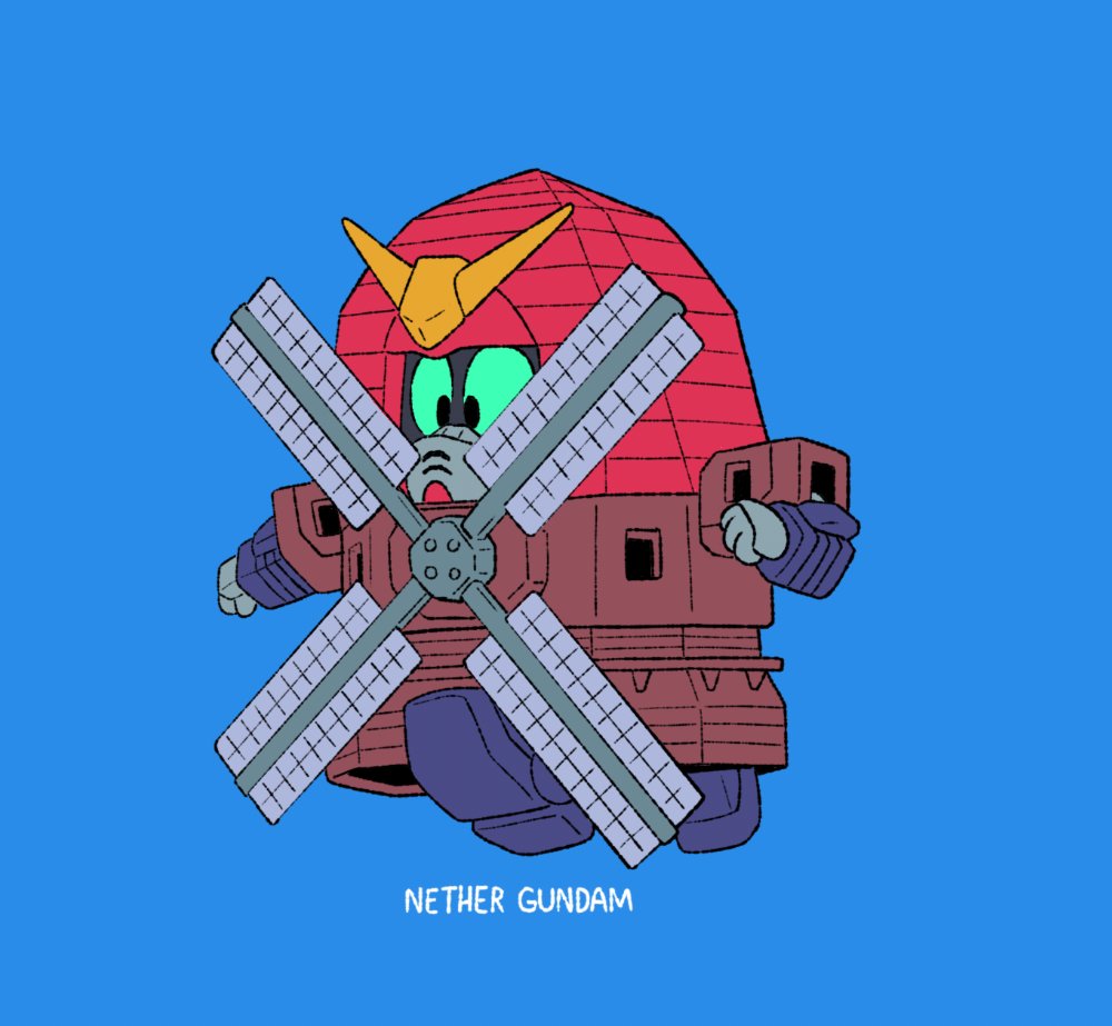 evantickles's tweet photo. Daily Gundam No. 13, Nether Gundam. Its a windmill! WOOOOSH https://t.co/VSaxosVacy