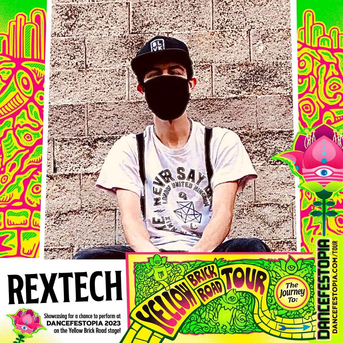 NoxiousOffical's tweet photo. Set times are up!! We on at 11:15! Show up early stay late and vote for your favorite local djs! Such a good lineup and I can’t wait to see all these guys play! @Dancefestopia #Yellowbrickroadtour https://t.co/UFYLrzwNS2