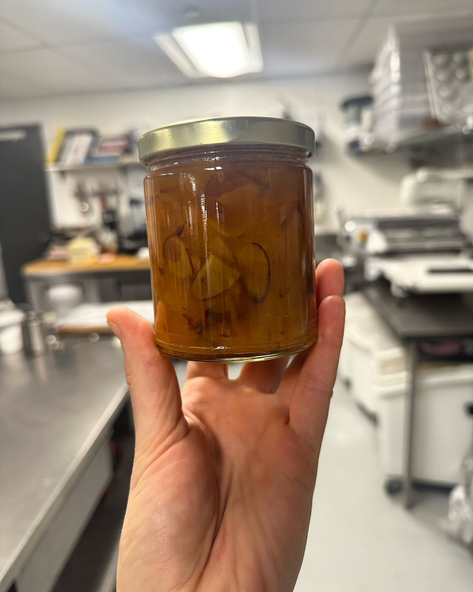 twidleybits's tweet photo. My golden child, literally and figuratively. What can I say about this apricot almond jam that I haven’t already said? She’s sweet but not too sweet, luscious, and warm with a fun textural component thanks to the toasted almonds. Swoon! https://t.co/8mPrHleBTH