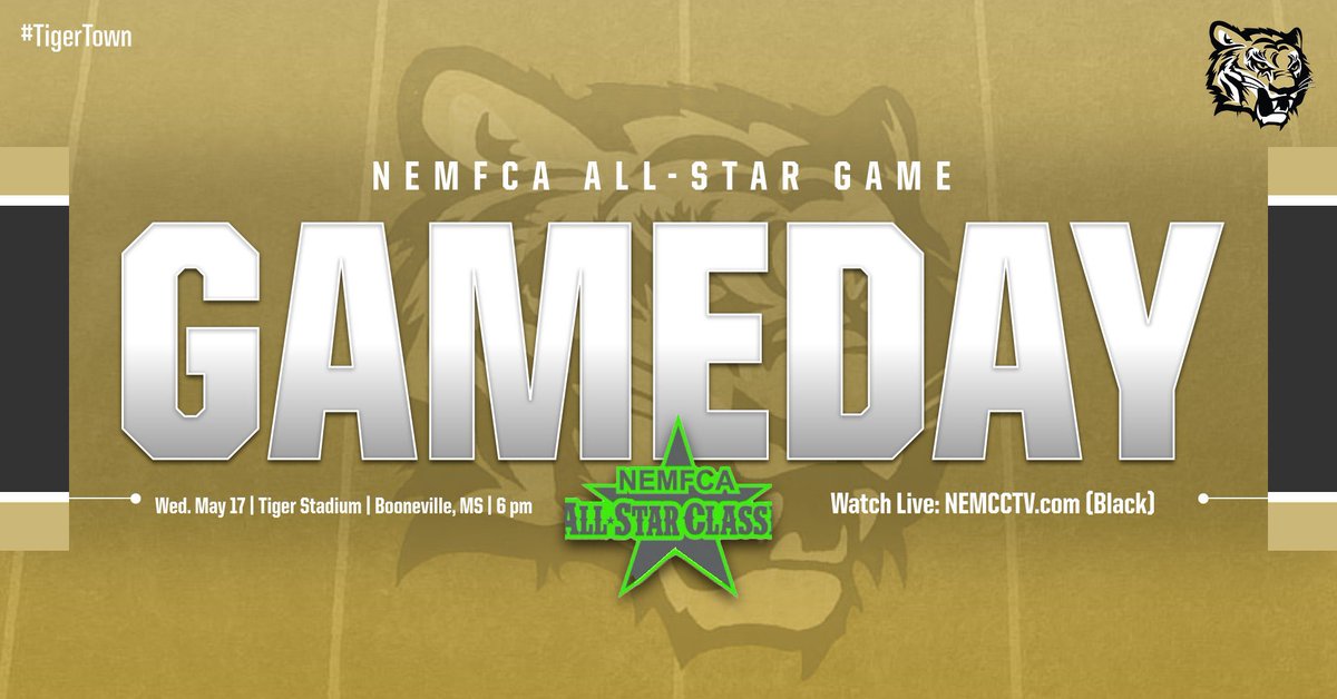 NEMCCTigers's tweet photo. FB | #NEMCC is excited to host the #NEMFCA All-Star Game! Kickoff is set for 6 pm tonight from Tiger Stadium! Join us for "Football in May" or follow @NEMFCA2013 for updates! The game will air LIVE on https://t.co/eIXpcP4acx!

🐯 #TigerTown https://t.co/wfW5ImAnEV