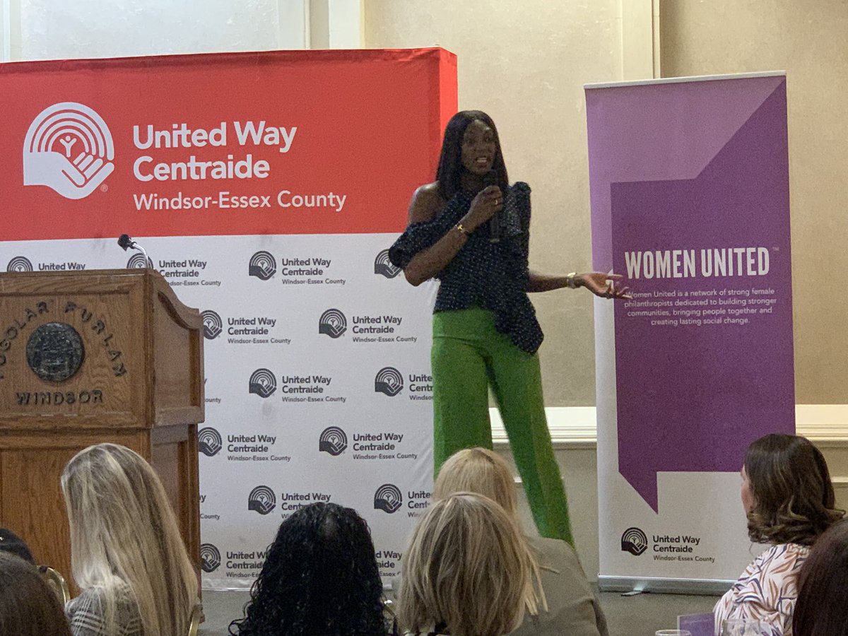 UnitedWayWECK's tweet photo. Your passion &amp; drive to continuously find a better way is inspiring. TY Harriet Ekperigin, VP Mental Health, @GreenShieldCo for sharing your stories with us today. #CelebratingWomen23 #WomenUnited #WeAreUnited https://t.co/pruvU7J66p