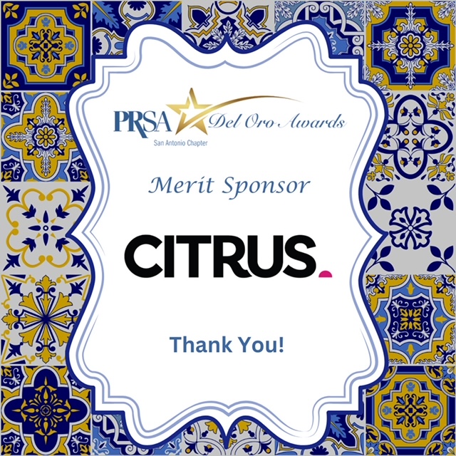 PRSA_SA's tweet photo. We're still glowing from last week's Del Oro Awards! Join us in giving a round of applause to our sponsors @cpsenergy, @SABoardREALTORS, @CitrusAdv + @CentralTexasBBB, who made it possible to recognize SA's PR rockstars! ⚡️ We are so appreciative of your support + commitment! https://t.co/pznKbv1P12