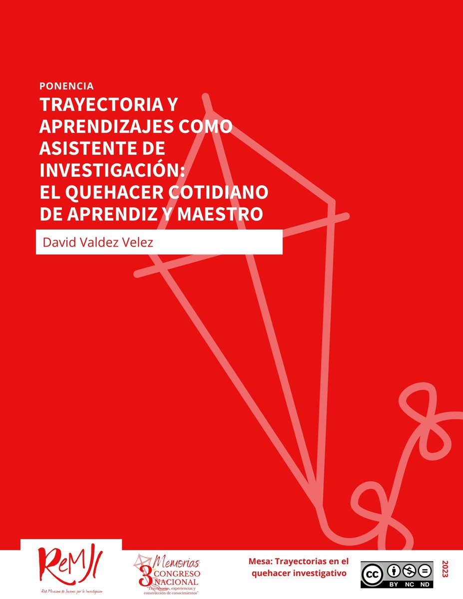 ReMJI_mx's tweet photo. Les compartimos la siguiente ponencia de nuestras Memorias. David Valdez expone la causalidad y posibilidad en el tiempo en el que convergen dos personas de distintas generaciones, origen social y económico, para realizar investigación. 
 https://t.co/BitT9NpX9v https://t.co/o4OU9SI4BD