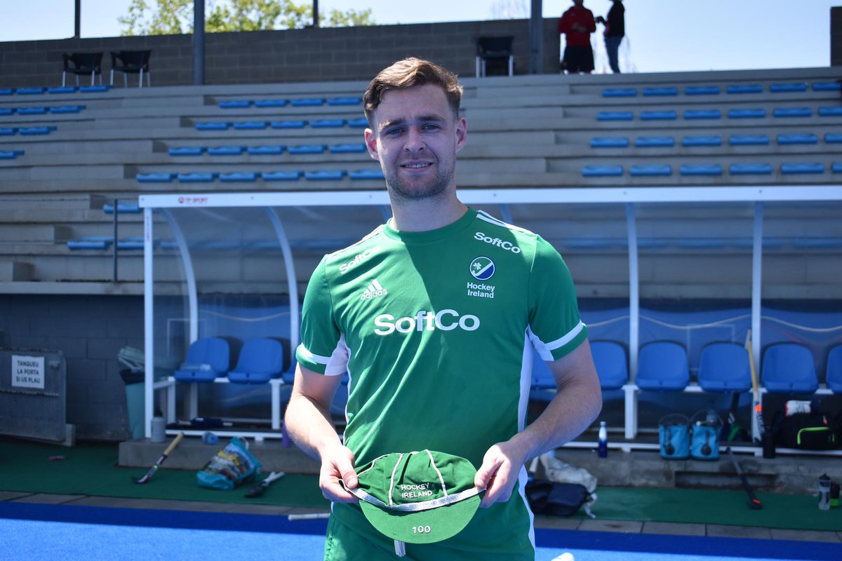 IreMenHockey's tweet image. And a huge moment for Lee Cole who received his 100th cap! A stellar defender with a touch of class!