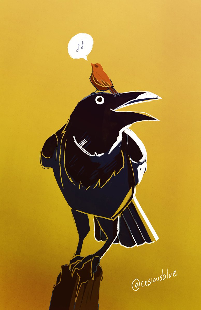 Day one of #15DaysofFatT ! 
Gonna make a little thread here :3 

First up, the original just a little guy, Fero (burd form) and Safewater 🌿🐦

#FriendsAtTheTable