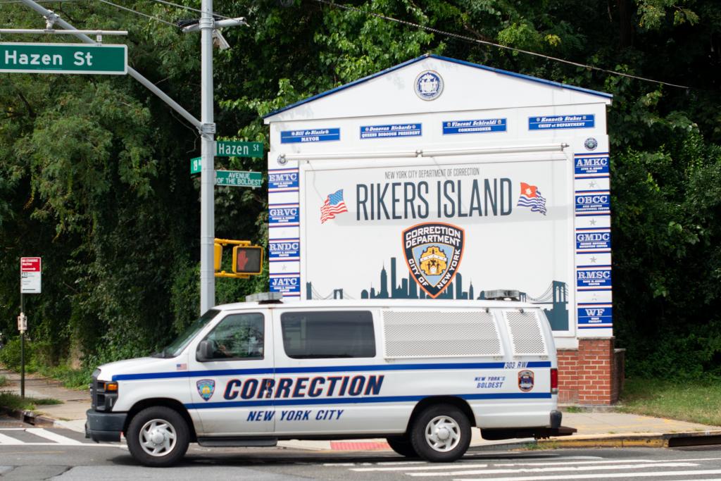 nypost's tweet photo. NYC ‘considering’ housing migrants at Rikers Island; 50% of hotel rooms already occupied https://t.co/EFnbwdJZ2Q https://t.co/OcXQvF2Qbo